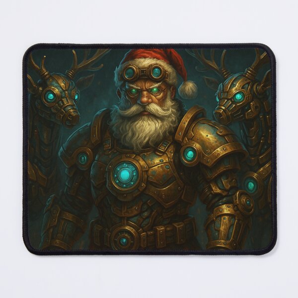 Item preview, Steampunk Santa Claus – Mechanical Christmas Warrior designed and sold by Papier Atelier Art.