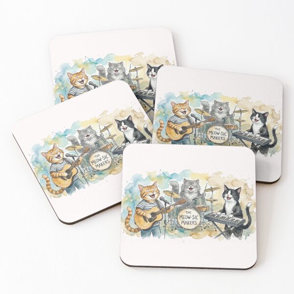 Item preview, Fun Cat Band Music Piano Drums Keyboard designed and sold by countrymouse.