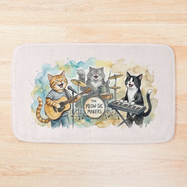 Item preview, Fun Cat Band Music Piano Drums Keyboard designed and sold by countrymouse.