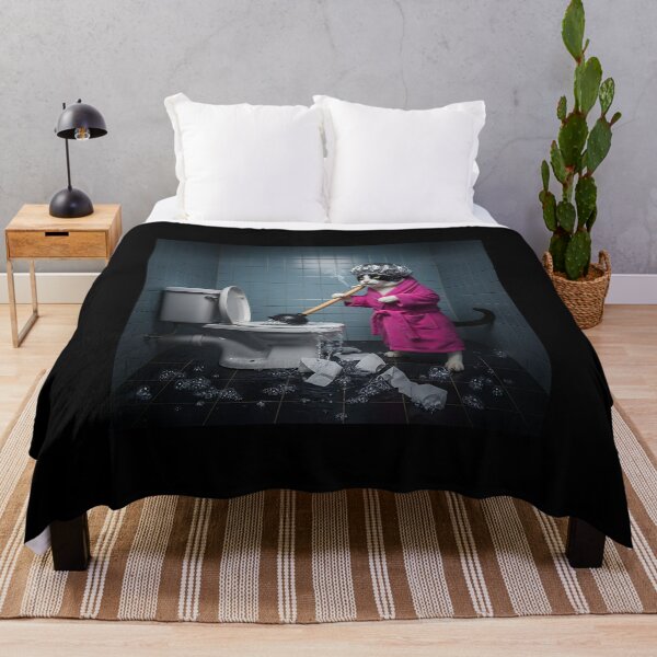 Item preview, Funny Cat Plumber in Pink Robe designed and sold by Pawrizzma POD.