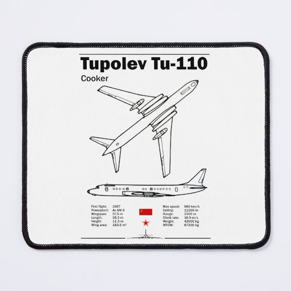 Item preview, Tupolev Tu-110 "Cooker" Technical Poster designed and sold by Justinian Matieu.