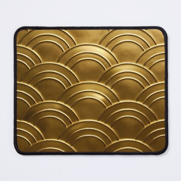 Item preview, Golden Japanese Seigaiha Pattern – Luxury Wave Art Texture designed and sold by RokaCircles.