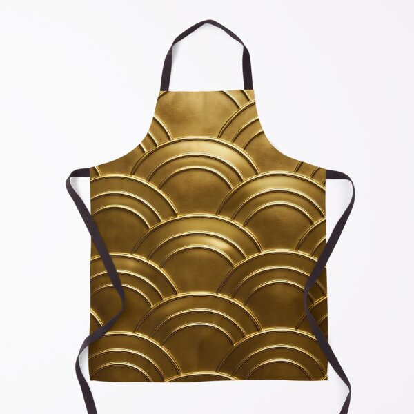 Item preview, Golden Japanese Seigaiha Pattern – Luxury Wave Art Texture designed and sold by RokaCircles.