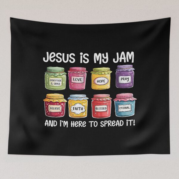 Item preview, Jesus Is My Jam And Im Here To Spread Christian Bible Verse designed and sold by AlbertaDana.