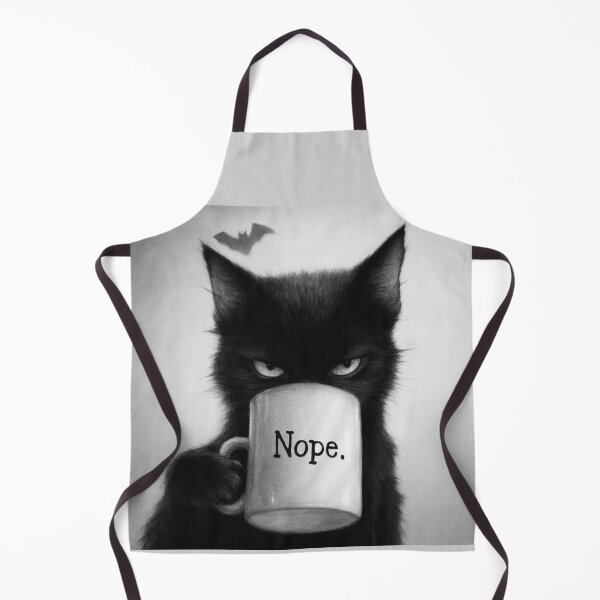 Item preview, Grumpy Black Cat “Nope” Coffee Mug Sarcastic Mood designed and sold by POD DYNASTY | Original Print On Demand T-Shirt Graphics.