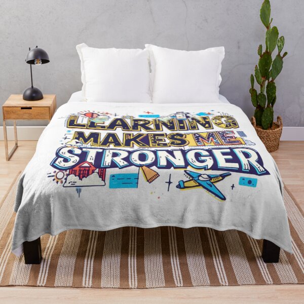 Item preview, Learning Makes Me Stronger text designed and sold by Modern-Tropical.