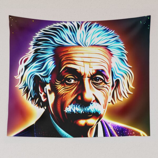 Item preview,  Surreal Cosmic Portrait of Albert Einstein Art designed and sold by PinUpPizzazz.