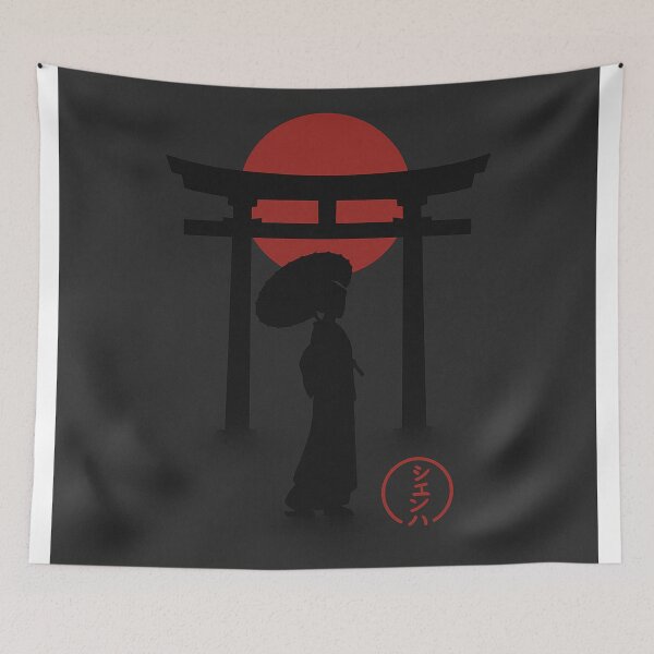 Item preview, Geisha Under Torii Gate – Dark Japanese Noir Art designed and sold by ShenGha-design.