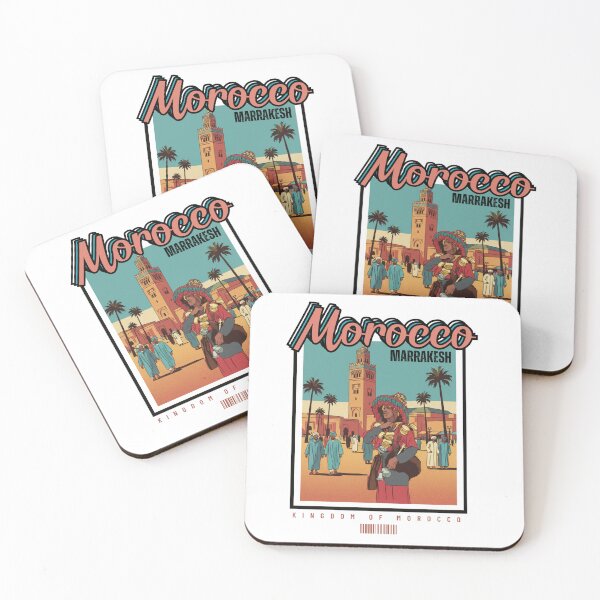 Item preview, Marrakesh Street Life – Koutoubia Mosque & Water Seller Art designed and sold by Islanday.official.