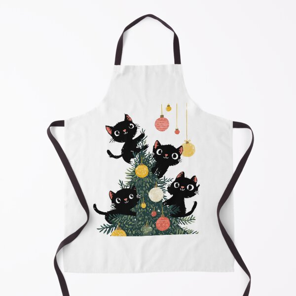 Item preview, Black cats "decorating" a Christmas tree designed and sold by MendaciousMina.