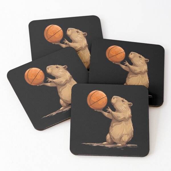 Item preview, Basketball Capybara Animal Art Drawing Basketball Lover designed and sold by RosaliaAmber.