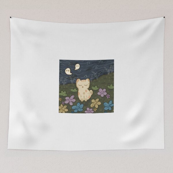Item preview, Enchanted Cat Nap & Floating Ghosts designed and sold by Morphologiona.