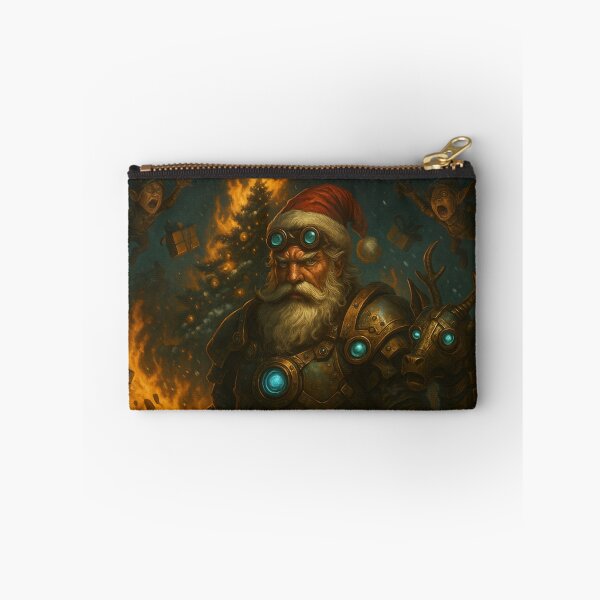 Item preview, Steampunk Santa Warrior – Mechanical Christmas Fire Guardian designed and sold by Papier Atelier Art.