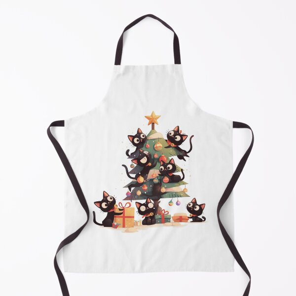Item preview, Black cats "decorating" a Christmas tree designed and sold by MendaciousMina.