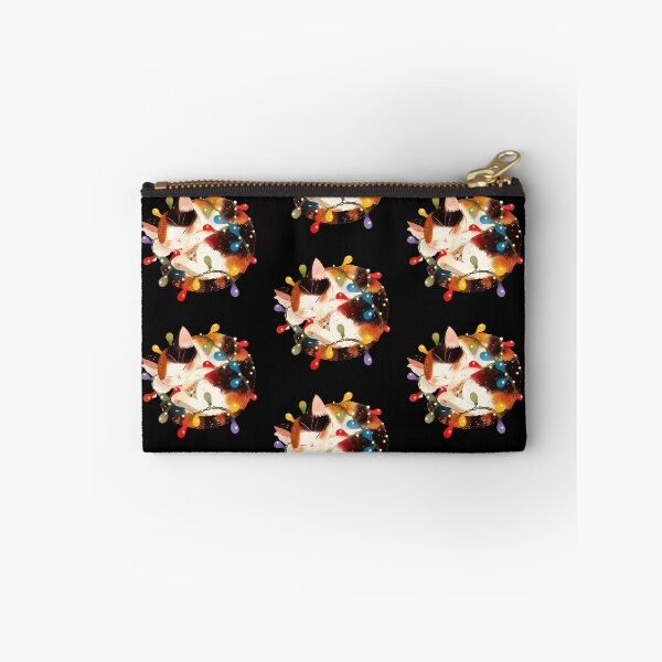 Item preview, Calico cat wrapped in Christmas lights designed and sold by MendaciousMina.