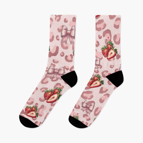 Item preview, Coquette Strawberry Leopard Print with Bows Pattern designed and sold by SC-Shop-.