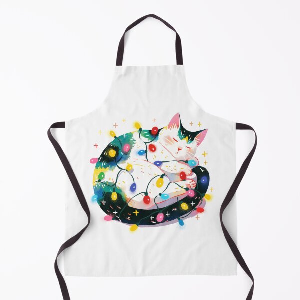 Item preview, Calico cat wrapped in Christmas lights designed and sold by MendaciousMina.