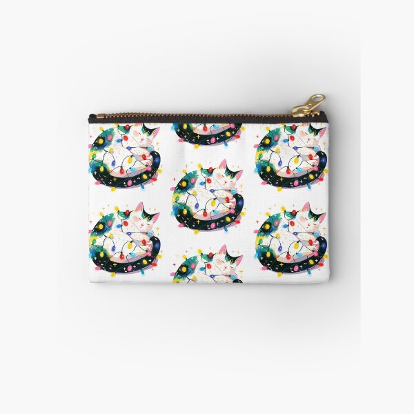 Item preview, Calico cat wrapped in Christmas lights designed and sold by MendaciousMina.