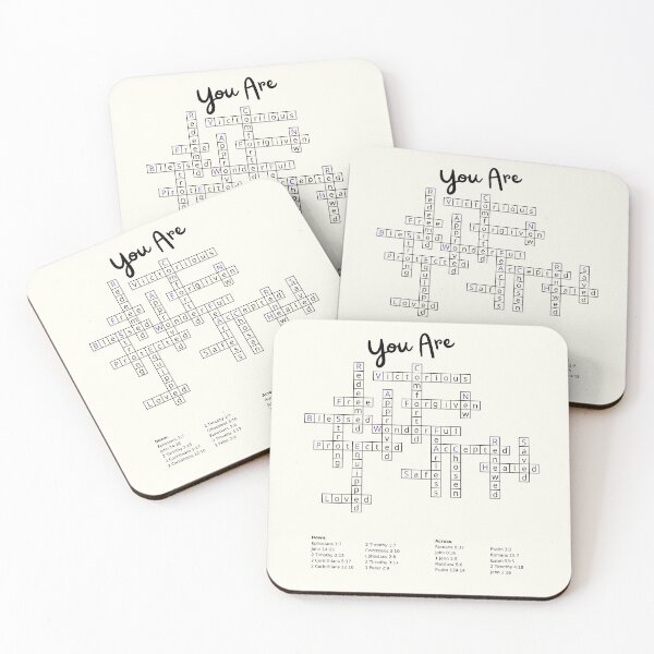 Item preview, Biblical Affirmations Crossword Puzzle God Says You Are Bible Verses Christian designed and sold by Ceramic Scripture.