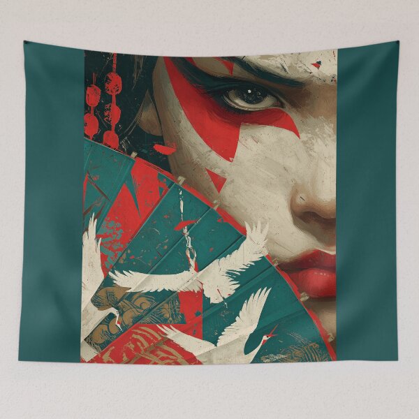 Item preview, Crimson Elegy of the Silent Crane designed and sold by ArgentoArt.