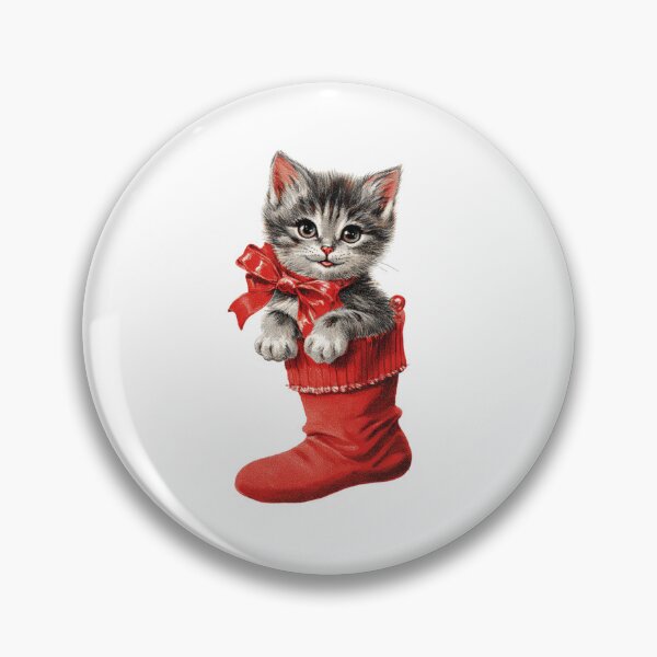 Item preview, Vintage kitten in a stocking designed and sold by MendaciousMina.