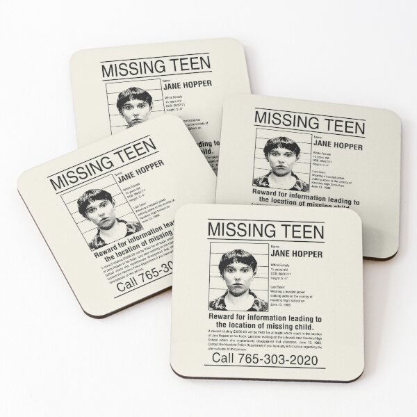 Item preview, missing teen jane hopper eleven wanted poster stranger things season 5 designed and sold by Kyna Arts.