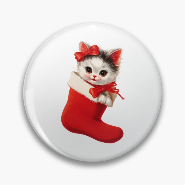 Item preview, Vintage kitten in a stocking designed and sold by MendaciousMina.