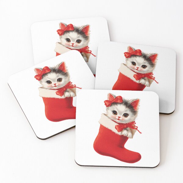 Item preview, Vintage kitten in a stocking designed and sold by MendaciousMina.