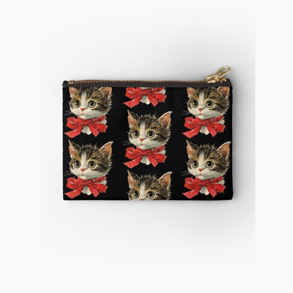 Item preview, Vintage kitten with a red bow designed and sold by MendaciousMina.