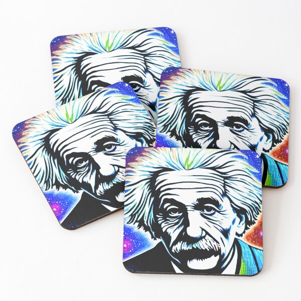 Item preview, Surreal Cosmic Portrait of Albert Einstein Art designed and sold by PinUpPizzazz.
