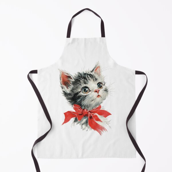 Item preview, Vintage cat with a red bow designed and sold by MendaciousMina.
