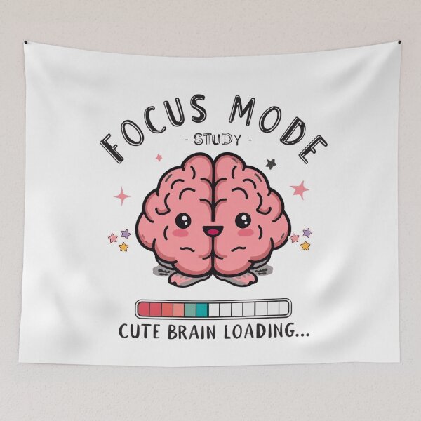 Item preview, Cute Brain Loading Character text designed and sold by Modern-Tropical.