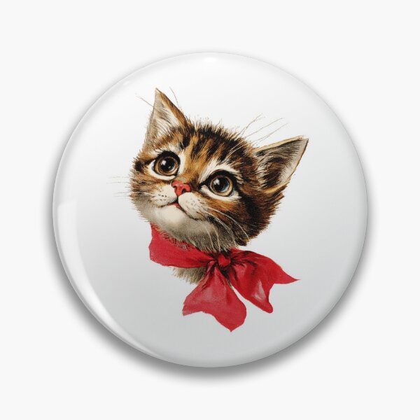 Item preview, Vintage cat with a red bow designed and sold by MendaciousMina.