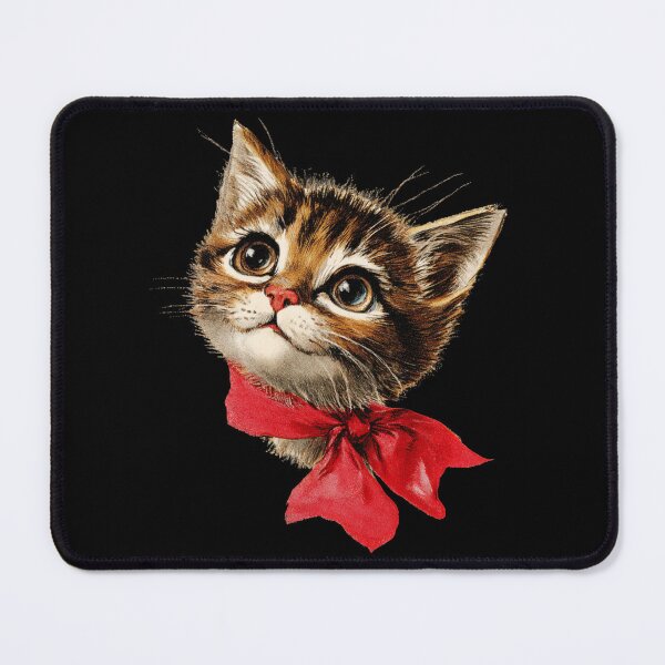 Item preview, Vintage cat with a red bow designed and sold by MendaciousMina.