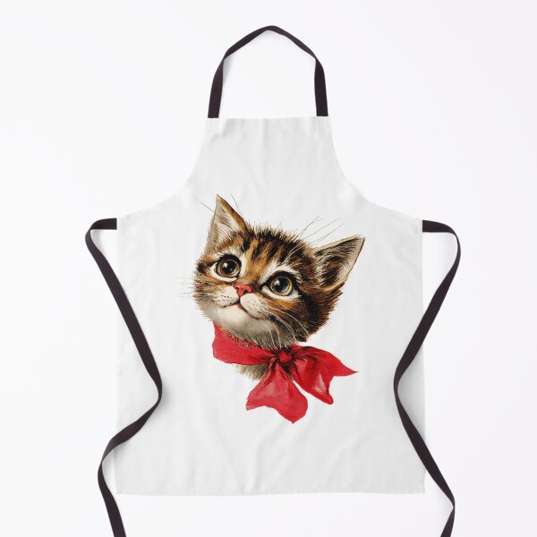 Item preview, Vintage cat with a red bow designed and sold by MendaciousMina.