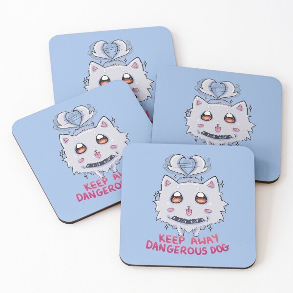 Item preview, Cute Ironic Dangerous Dog Keep Away Warning designed and sold by Soft Life and Side Quests.