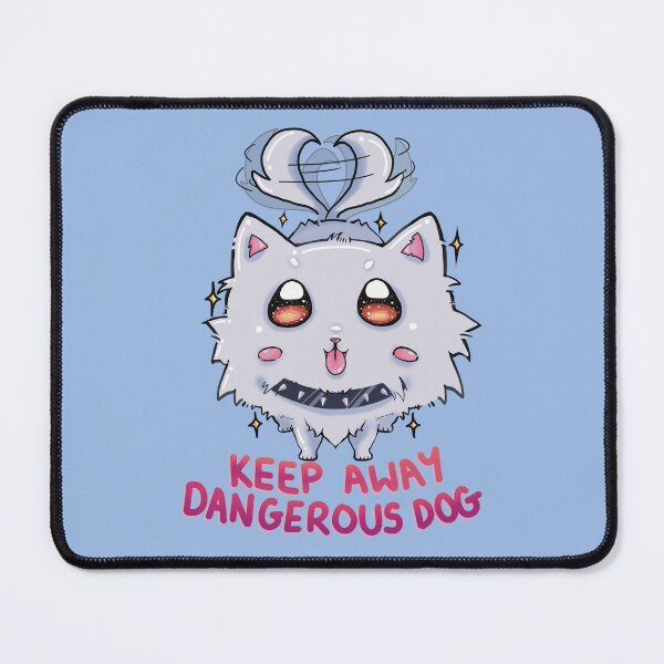 Item preview, Cute Ironic Dangerous Dog Keep Away Warning designed and sold by Soft Life and Side Quests.