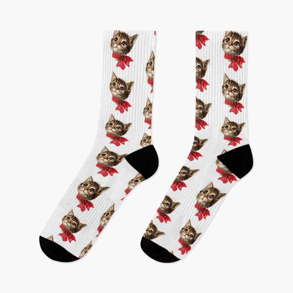 Item preview, Vintage cat with a red bow designed and sold by MendaciousMina.