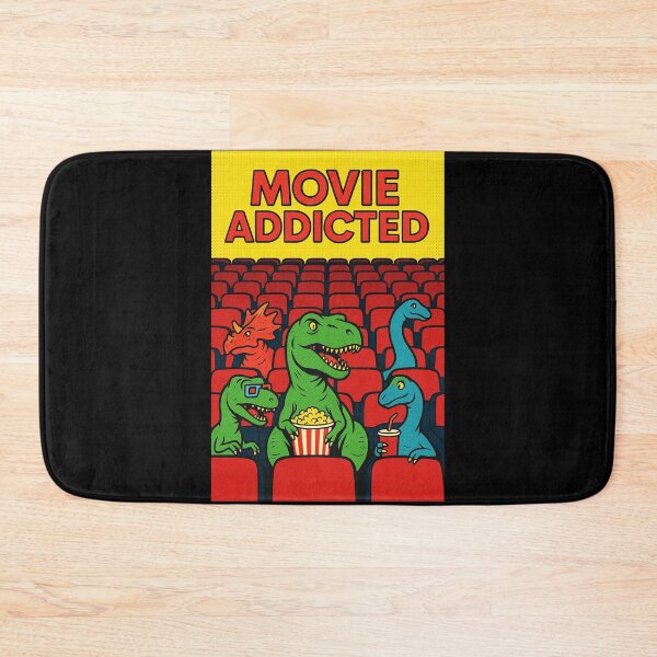 Artikelvorschau, Filmsüchtig – Pop-Art-Dinosaurier-Cinephile entworfen und verkauft von Sarcastic designs.