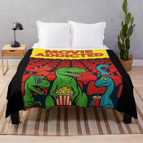 Artikelvorschau, Filmsüchtig – Pop-Art-Dinosaurier-Cinephile entworfen und verkauft von Sarcastic designs.