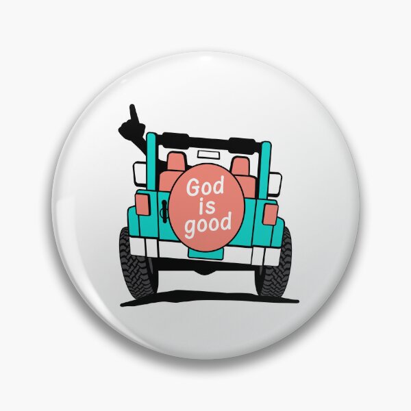 Item preview, God is Good Wrangler Wheel Cover designed and sold by BlueSkyTheory.