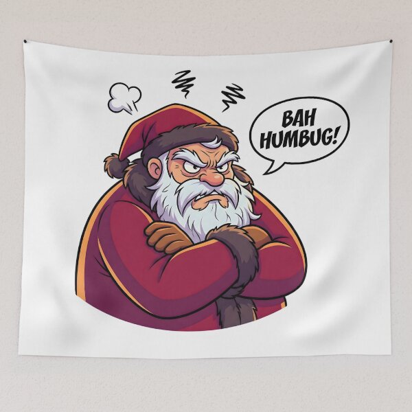 Item preview, Angry Santa Bah Humbug Cartoon designed and sold by SoulenCify.
