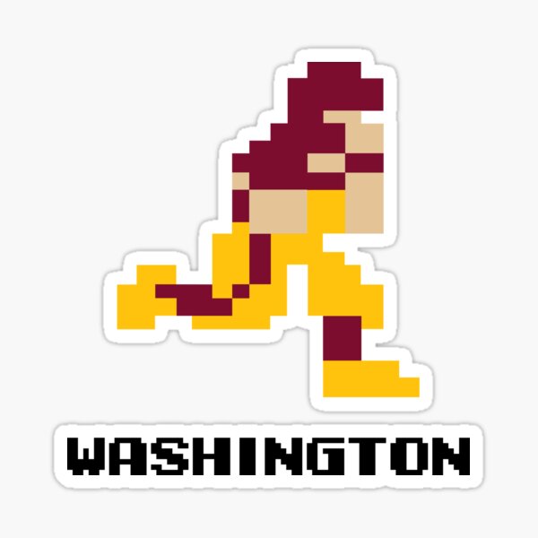 8 bit Washington Football 2 Sticker for Sale by SaturdayACD