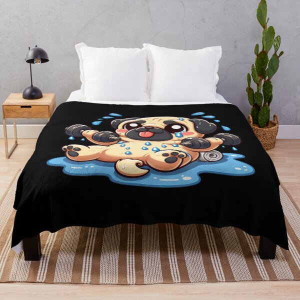 Item preview, Cute Cartoon Pug Weightlifting Weights Gym designed and sold by PatsyMargie.