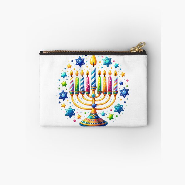 Item preview, Hanukkah Colorful Menorah Art With Star Of Davids  designed and sold by DEC02.