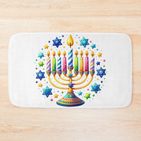 Item preview, Hanukkah Colorful Menorah Art With Star Of Davids  designed and sold by DEC02.