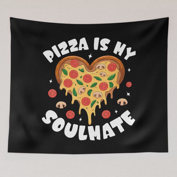 Item preview, Pizza Is My Soulmate Funny Heart Shaped Delight designed and sold by ElizabethVivan.