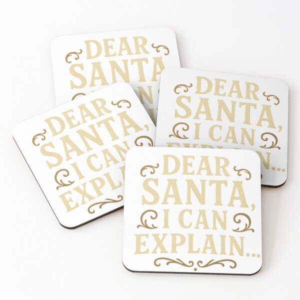 Item preview, Dear Santa, I Can Explain – Transparent Typography Xmas Design designed and sold by Papier Atelier Art.