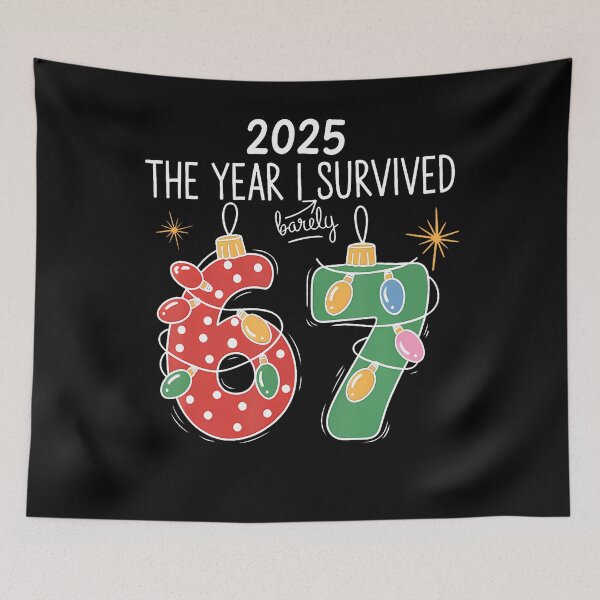 Item preview, 2025 The Year I Survived Barely 67 Lights Christmas Xmas Kid designed and sold by PatsyMargie.