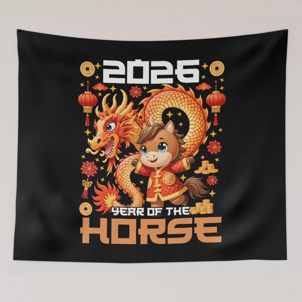 Item preview, New Year 2026 Chinese Dragon Dance Lunar Year Of The Horse designed and sold by LucilleAntoi.